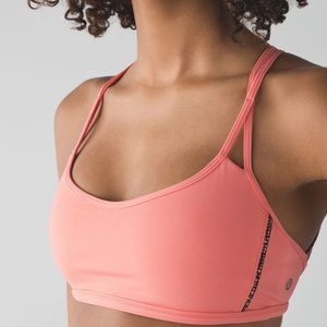 Lululemon “Lighten Up” bra in sunny coral size 2
